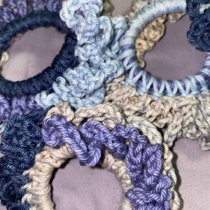 HANDMADE scrunchies!- blue ombre